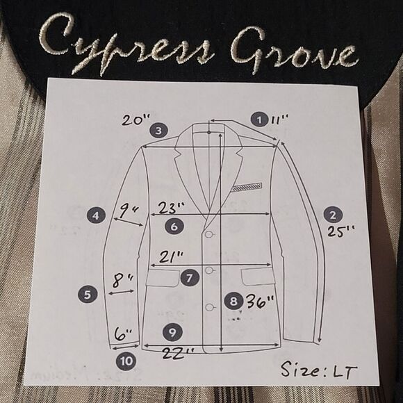 90s CYPRESS GROVE Black Two Button Blazer Jacket Size L *Tall Silk Linen Sport - Picture 3 of 8